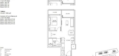 the-continuum-1-bedroom-study-typeA-singapore
